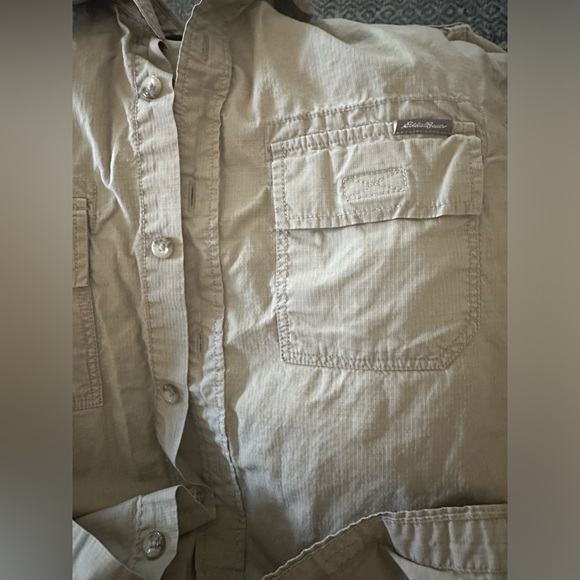 Eddie Bauer Adventurer Field Pro Shirt Medium Beige - Picture 3 of 3